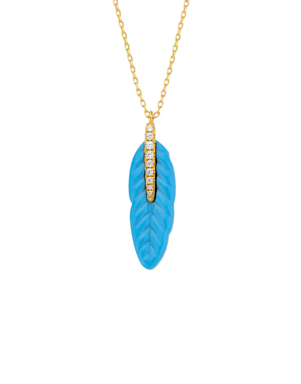 COLLIER - TURQUOISE PLUME