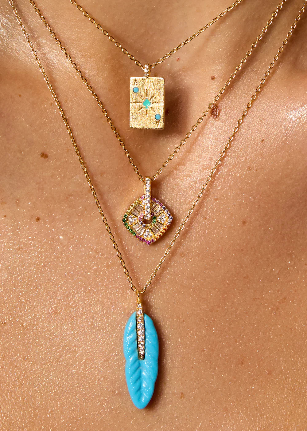 COLLIER - TURQUOISE PLUME