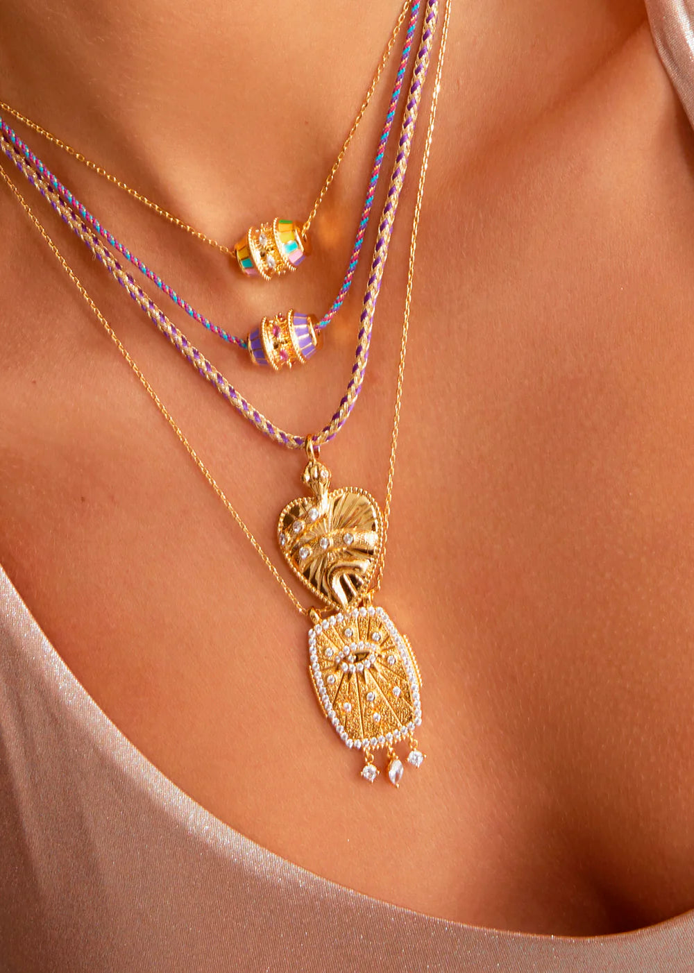 COLLIER - PURPLE TALISMAN