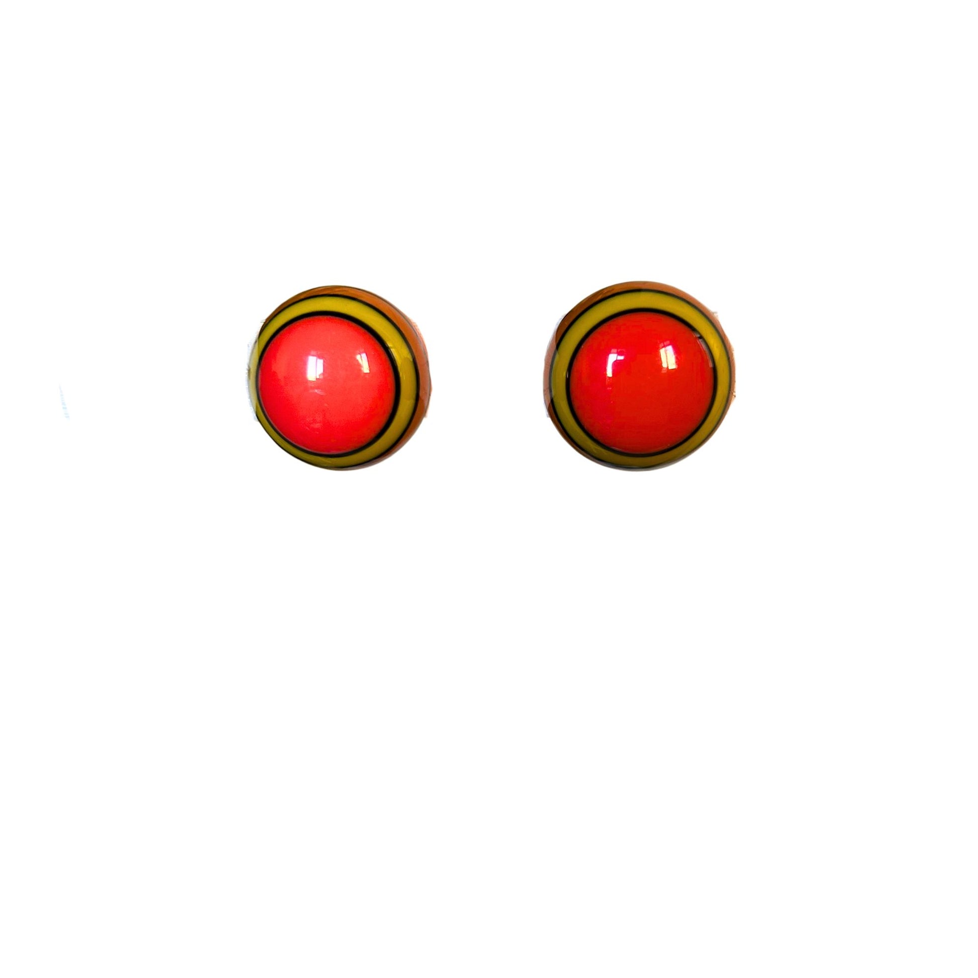 Boucle d'oreilles FRANCINE BRAMLI: RAINBALL CABOCHON RAYÉS