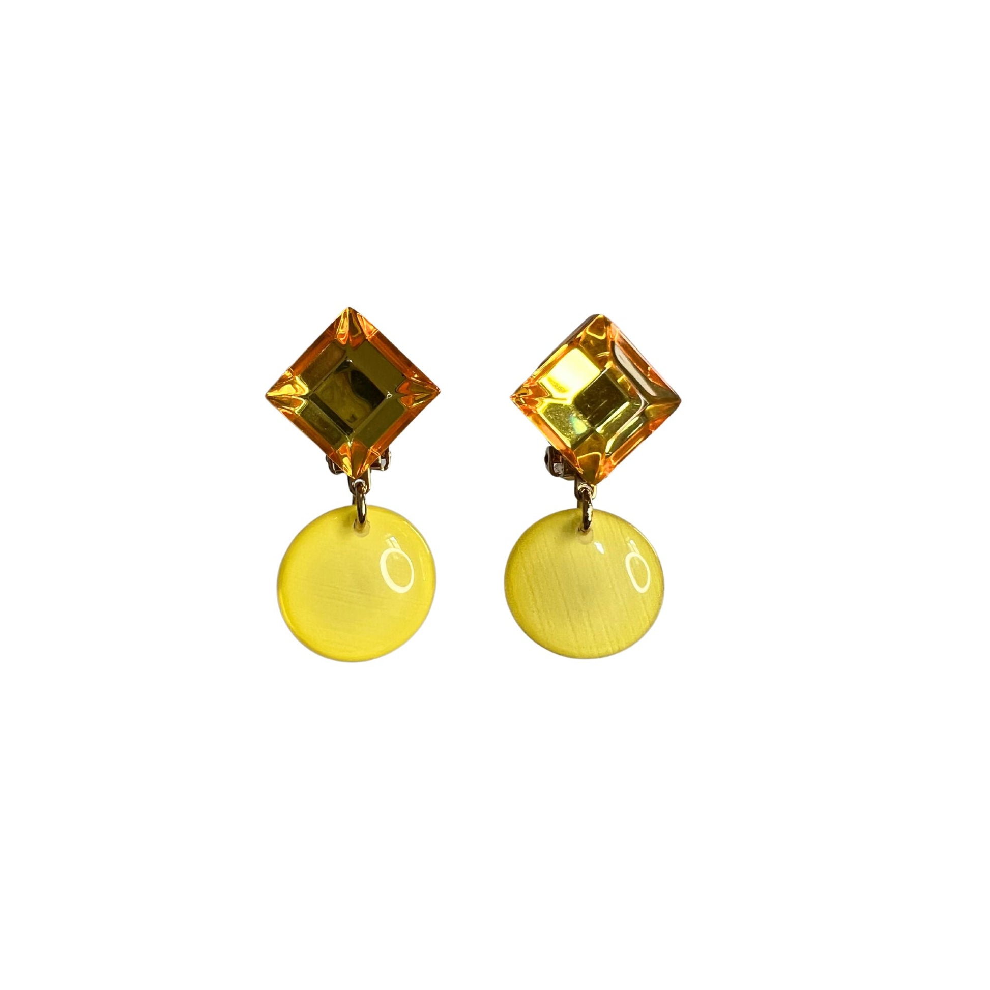 Boucles d'oreilles Francine Bramli: EDITION LIMITÉE  S JAUNE STRASS