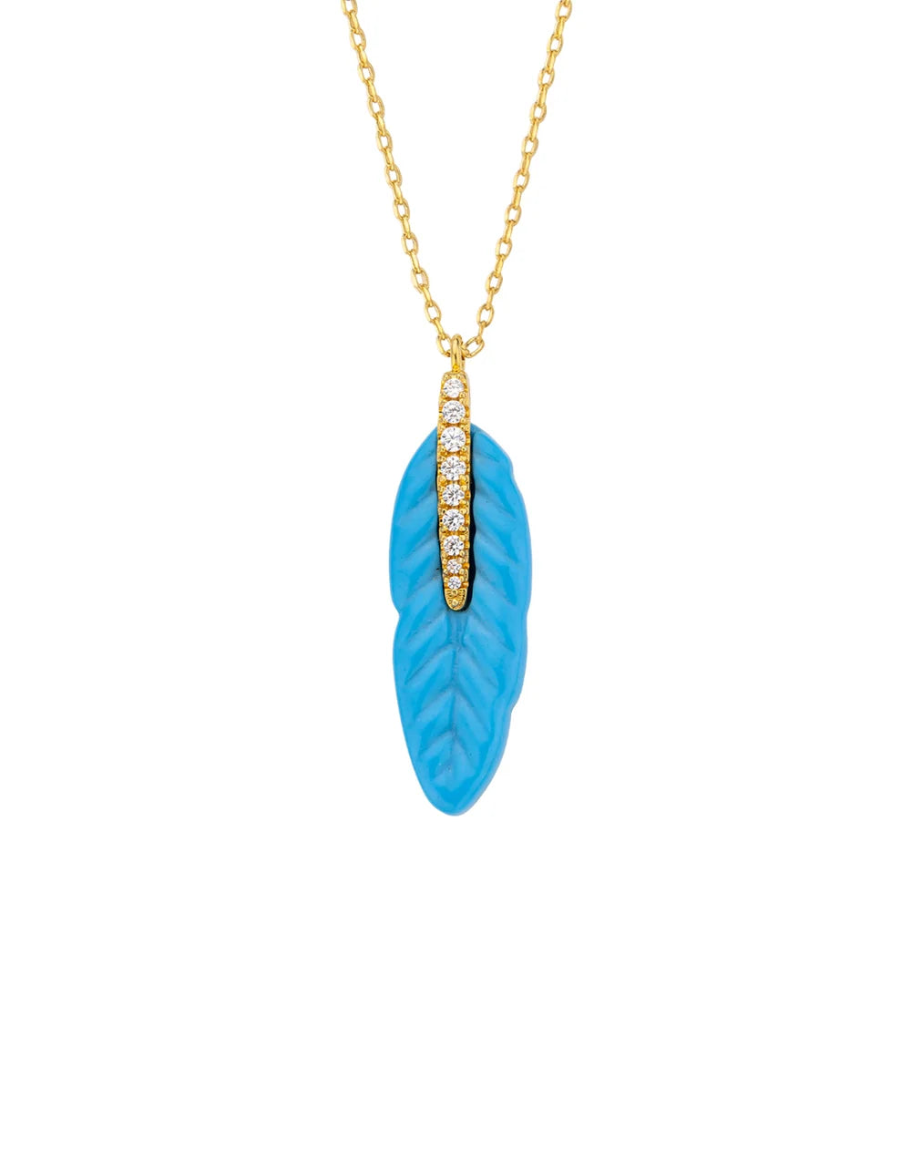 COLLIER - TURQUOISE PLUME