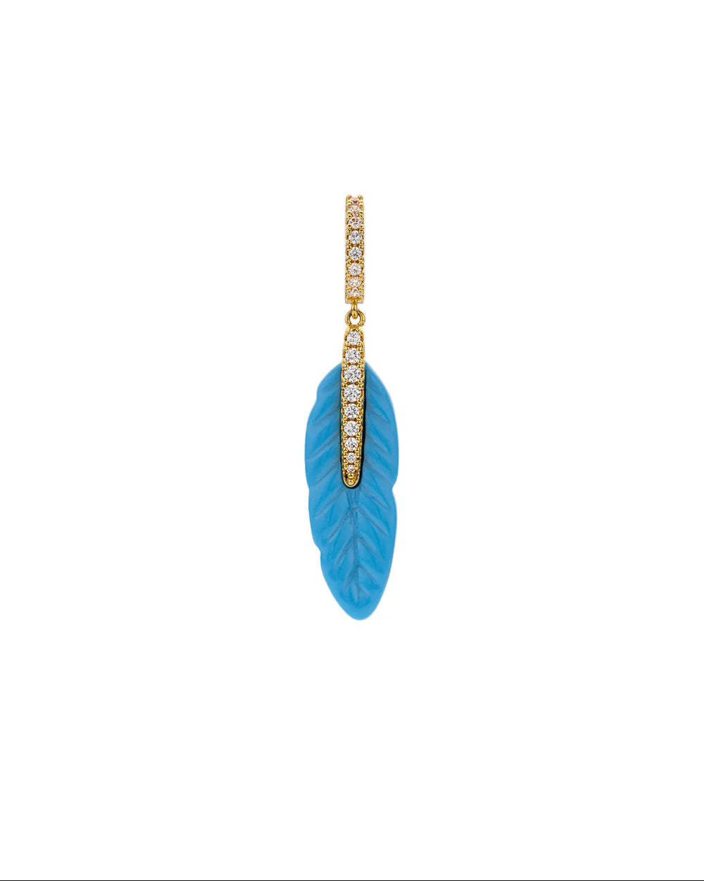 BOUCLES D'OREILLES - TURQUOISE PLUME