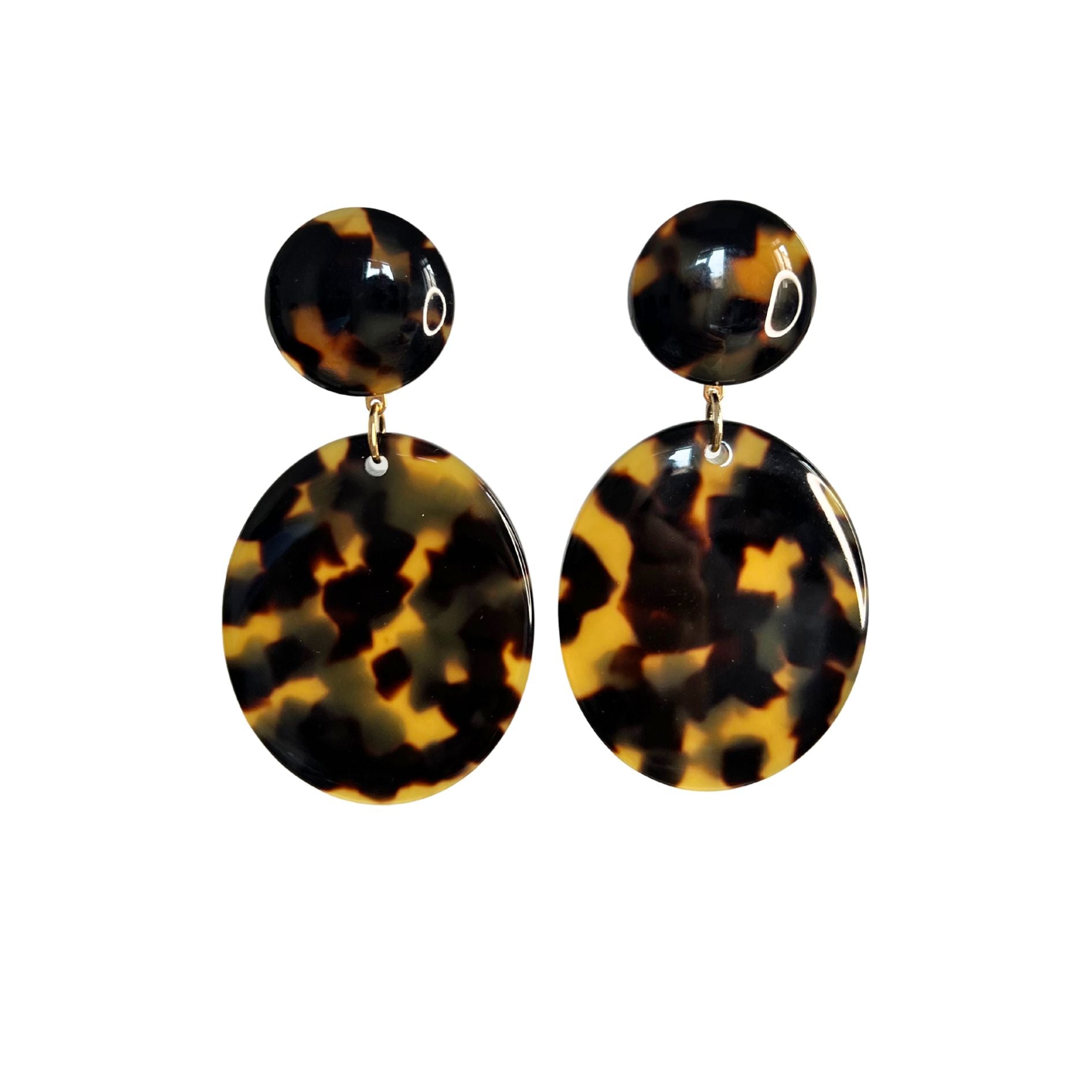 Boucles d'oreilles Francine Bramli: TURTOISE L ECAILLE FONCÉ