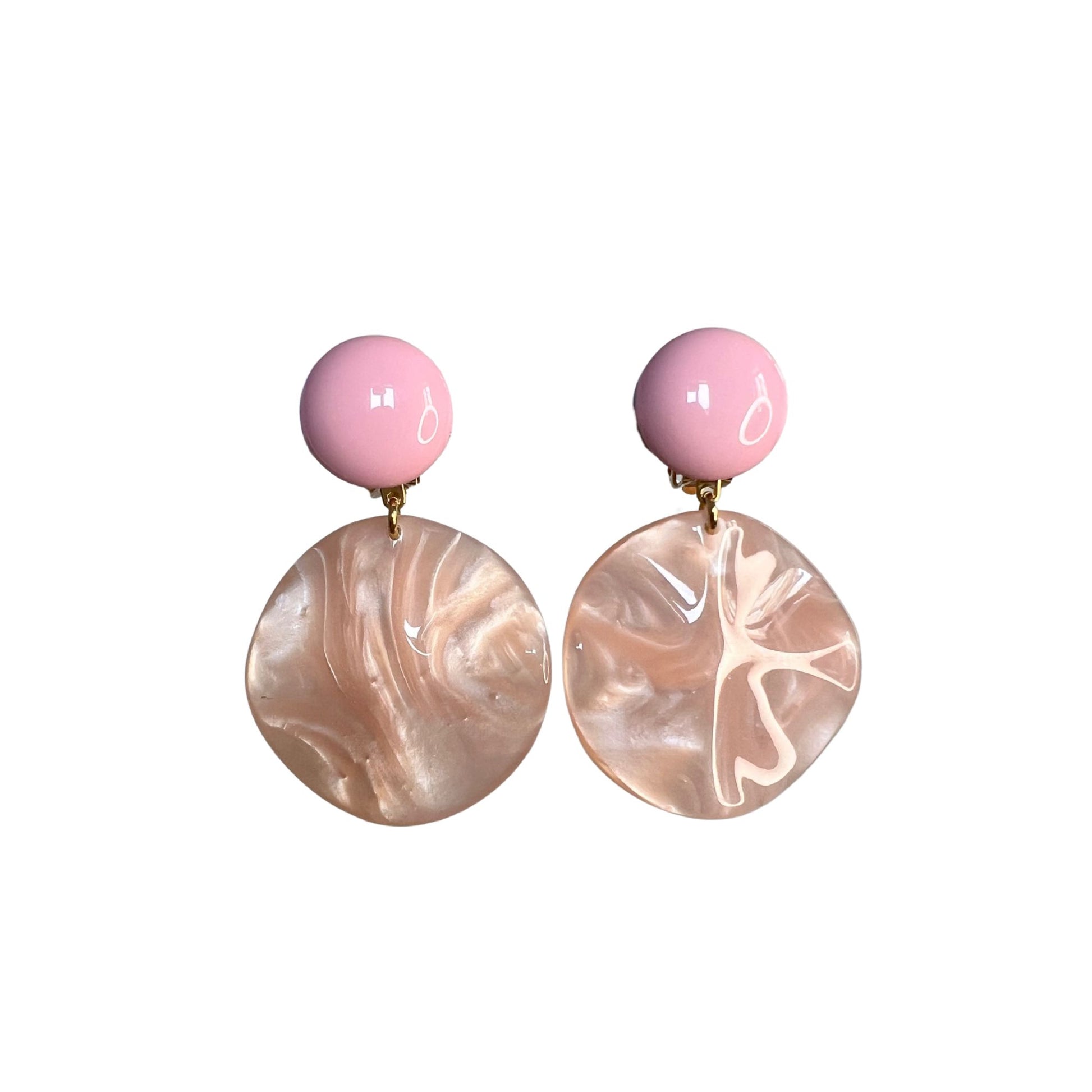 Boucles d'oreilles Francine Bramli: VENUS S ROSE PÂLE