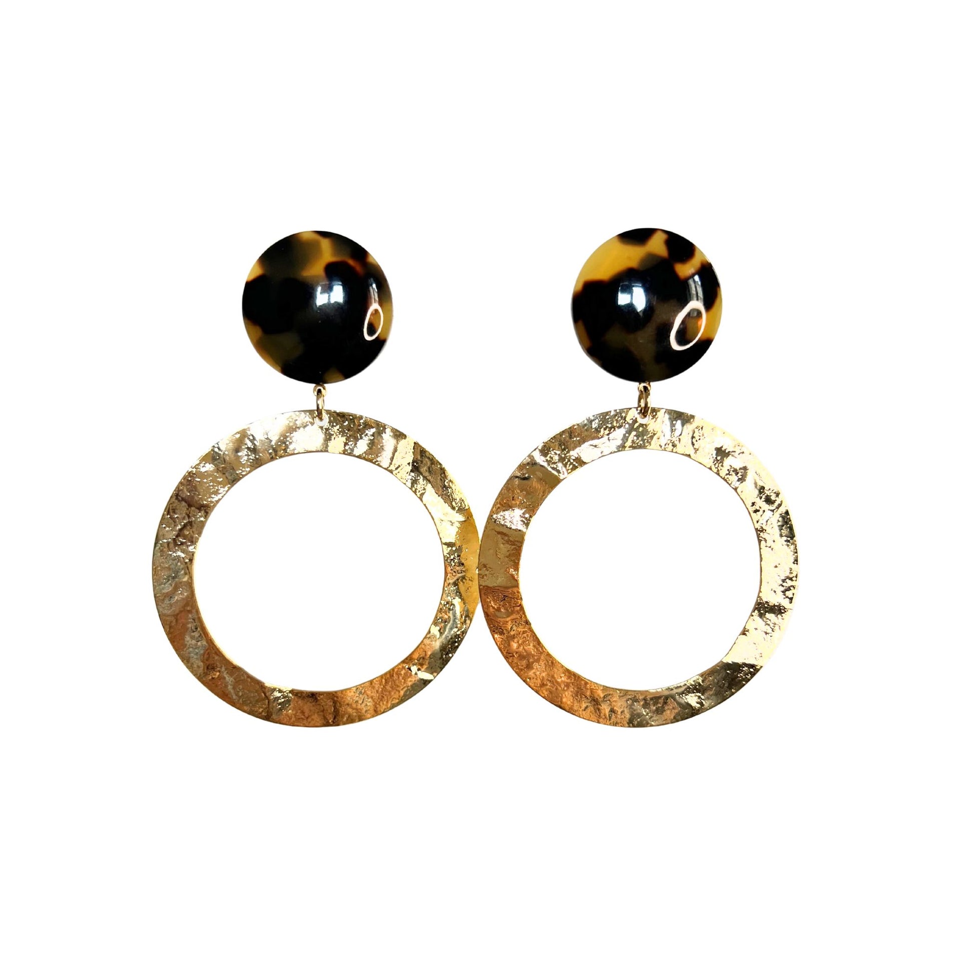 Boucles d'oreilles Francine Bramli:  VERONICA ECAILLE ET CERCLE DORÉ