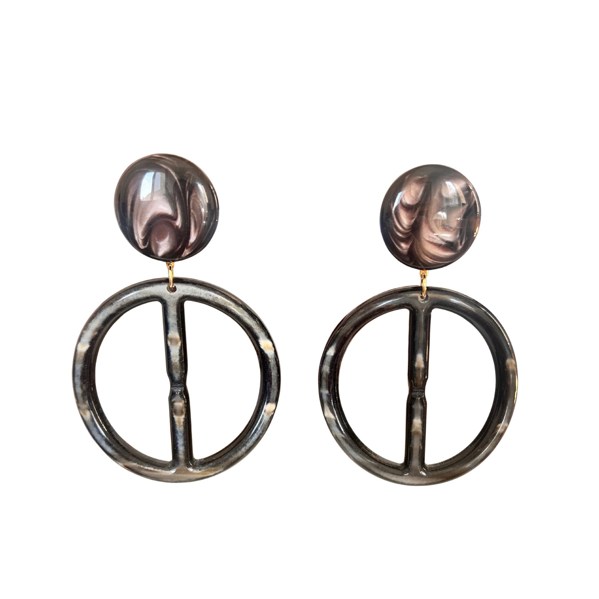 Boucles d'oreilles FRANCINE BRAMLI: MICA RONDES GRAND MODELE